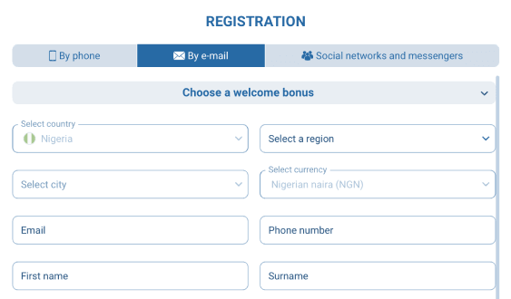 Register an account